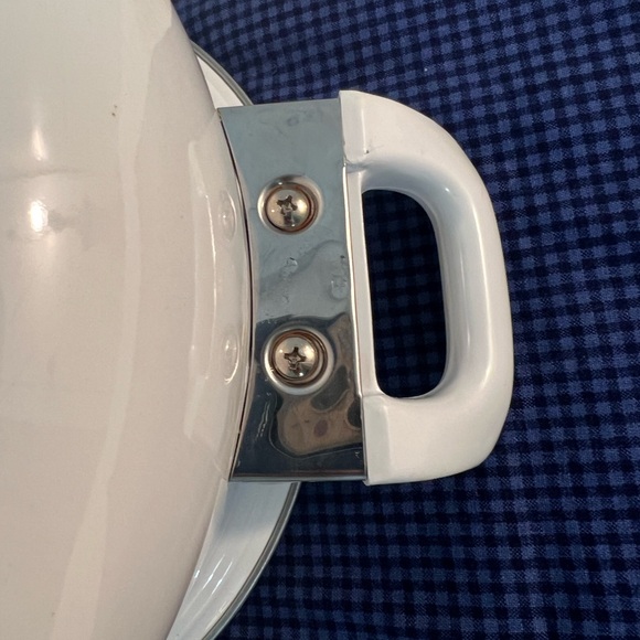 Vintage enamel cookware somerset metal lidded pot flower - Picture 5 of 7